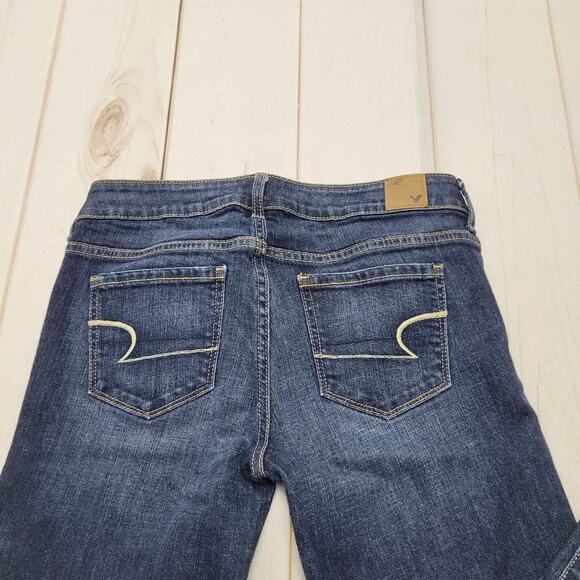 American Eagle Y2k low rise skinny jeans dark wash 8 short - Picture 10 of 10